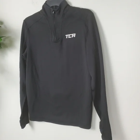 TCA Black Quarter-Zip Pullover Performance Sweater Men's Size Small - Picture 2 of 8